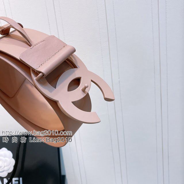 Chanel女士皮帶 香奈兒cc烤漆logo扣雙面可用小牛皮腰帶  jjp1147